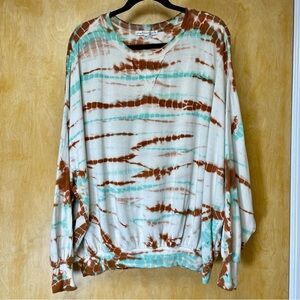 Young Fabulous & Broke Multicolor Tie Dye oversized pullover Sweatshirt size M